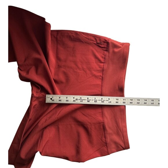 Lands End Rust Colored Elastic Waist Stretch Pants Small Athleisure Activewear - Picture 8 of 10